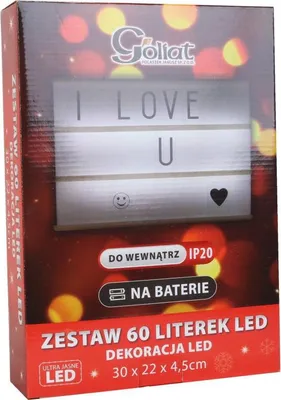 Produktbild von LED-Dekoration - Set mit 60 batteriebetriebenen Buchstaben