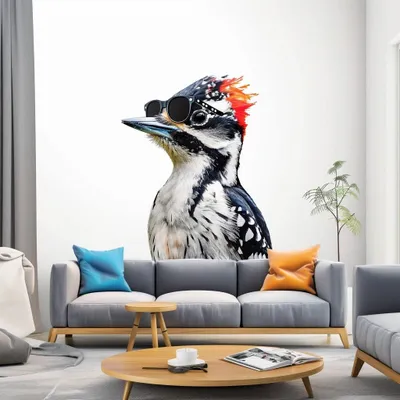 Obrázok produktu pre Decords, nástenná dekorácia – Vták s okuliarmi, 79 cm