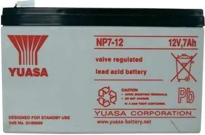 Obrázek produktu pro Yuasa NP7-12 - 7000 mAh - Plombierte Bleisäure (VRLA) - 12V - 2,65 kg - 65 x 151 x 93 mm (NP7-12)