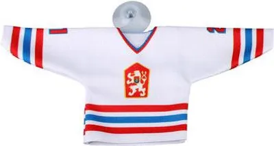 Image de Réplique de la minirobe de hockey de la Tchécoslovaquie de 1976, blanche