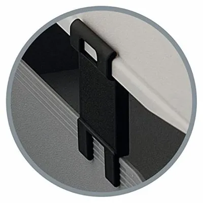 Productafbeelding van Exacompta 12714D, set van 4 afstandsstukken voor documentenbakken, prullenbakken, modellen Mini, Midi en Maxi, om de afstand te vergroten, kleur: zwart