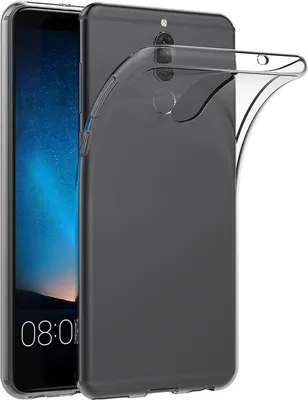 A transparent phone case is shown on a white background, with a smartphone partially visible inside.