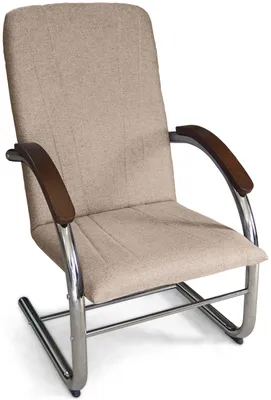 Obrázek produktu pro ANMIL, křeslo s polstrováním, barva béžová, s kovovým rámem, rozměry 62 x 70 x 107 cm – Moderní křeslo s područkami z dřeva