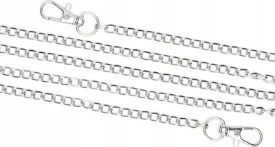 Produktbild von Silberne Taschenkette 120 cm mit Karabiner-Verschluss