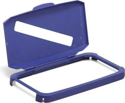 Produktbild von Klappdeckel Durabin 60 Einwurfschlitz blau Packung mit 6 Stück