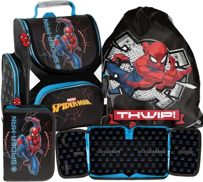 Produktbild von 3 teile Schulranzen SPIDERMAN Ergonomisch ranzen rucksack SPIDER-MAN fur JUNGEN SET FÜR SCHULKINDER – SCHULRANZEN + FEDERMAPPE + TURNBEUTEL