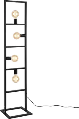 Obrázok produktu pre Stojacia lampa 4 x E27 max 60W Stojacia lampa 142 x 31 x 31 cm Stojacia lampa kovová čierna
