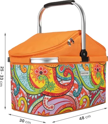 Produktbild von anndora Kühlkorb 25 Liter Orange paisley - Paisley