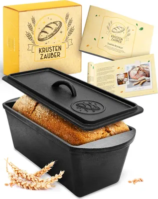 GROWNEER Brotbackform Mit Deckel - Extra Hohe Toastbrotform 34,5×13,5×12 Cm
