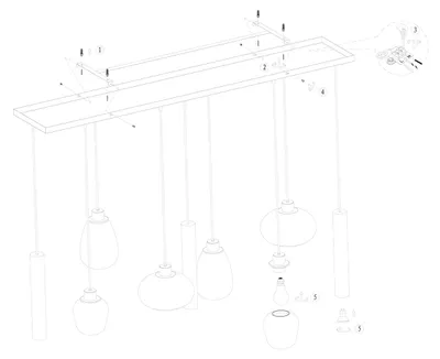Immagine prodotto di Steinhauer - lampada a sospensione - Reflexion - nero - vetro metallo - lampada di design - E27_GU10 - 3796ZW