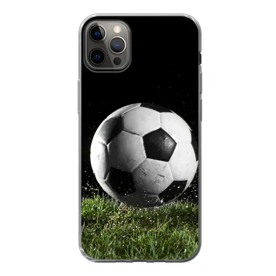 Obrázek produktu pro Kryt na mobilní telefon pro Apple iPhone 12 Pro Max Fotbal v trávě Silikonové měkké pouzdro