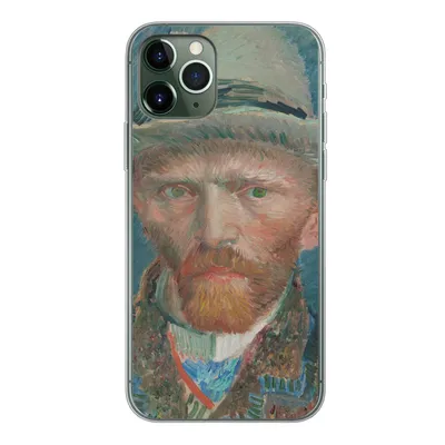 Produktbild von MuchoWow® Handyhülle Schutzhülle Hülle für iPhone 11 Pro Selbstporträt 1887 - Gemälde von Vincent van Gogh Silikon Softcase Handy Hülle - Handy