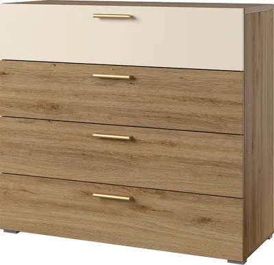 Produktbild von Kommode 100 cm breit in Eiche mit beige VARESE-83