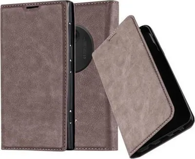 Produktbild von Cadorabo Hülle für Nokia Lumia 1020 Schutz Hülle in Braun Handyhülle Etui Case Cover Magnetverschluss