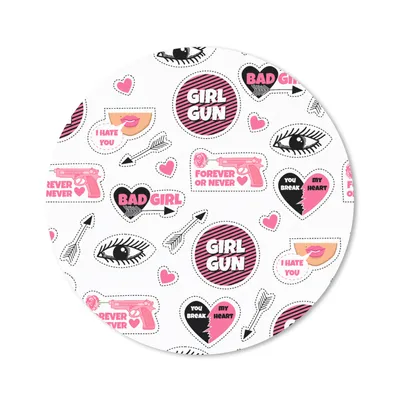 Produktbild von MuchoWow® Mauspad Mousepad Mädchen - Rosa - Herzen - Design 20x20 cm - Mousepads - Maus Mat - Pad - Mausunterlage - Schreibtischmatte