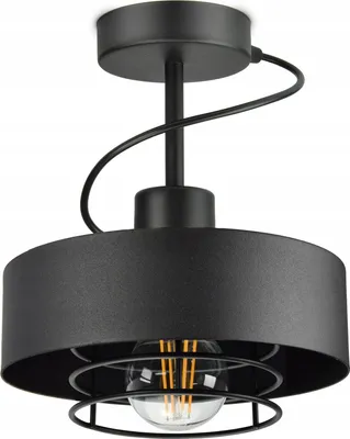 Produktbild von LUXOLAR -  Deckenleuchte Mattschwarz E27 60 W - Deckenlampe für Wohnzimmer, Küchen - Loft Design