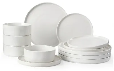 Immagine prodotto di Set di piatti - 12 pezzi - Bianco - Per 4 persone