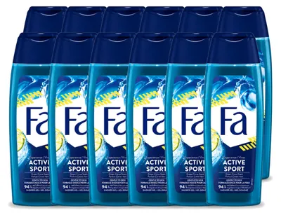 Obrázek produktu pro 12 kusů deodorantu ve spreji Fa Men Active Sport – 150 ml – výhodná balení