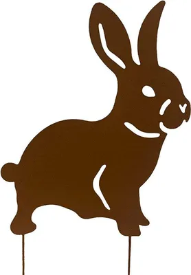 Produktbild von Famanu Gartenstecker Osterhase 32,5 cm - Rostoptik