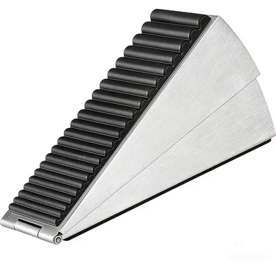 Image de Cale de porte en caoutchouc de 7,6 cm de long – Cale antidérapante pour portes lourdes – Base à ressort, compressible et stable, adaptée à toutes les surfaces intérieures et extérieures