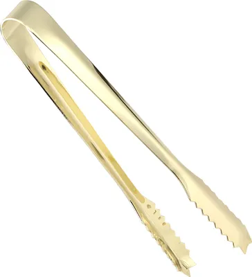 Image de Pince à sucre en acier inoxydable, idéale pour cuisiner, pour les pâtisseries, les salades et les grillades, doré