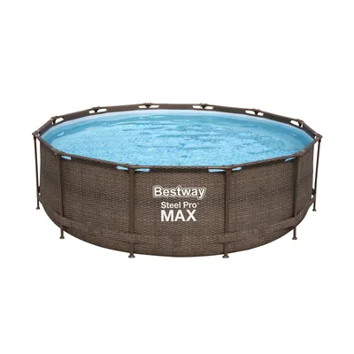 Produktbild von Bestway Steel Pro 56709, 9150 l, Gerahmter Pool, Braun, 39,6 kg