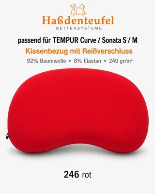 Produktbild von Kissenbezug passend für TEMPUR Curve & Sonata S/M – 61 × 40 cm, KI-generiertes Bild