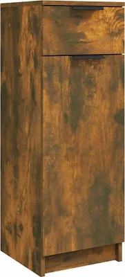 Produktbild von vidaXL Badschrank Räuchereiche 32x34x90 cm Holzwerkstoff