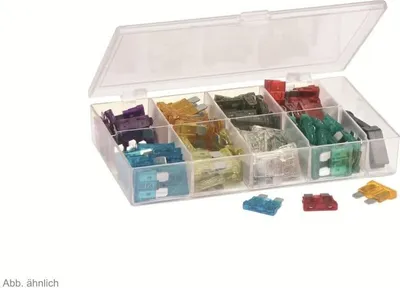 Immagine prodotto di Assortimento di fusibili piatti per auto, 120 pezzi