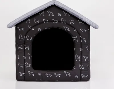 Image de Coussin pour chien Niche pour chien Lit pour animal Lit pour chat - Standard - 60 x 60 x 55 cm [Taille : R4] - Noir avec chiens