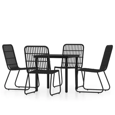 Image de vidaXL Ensemble de jardin 5 pièces noir