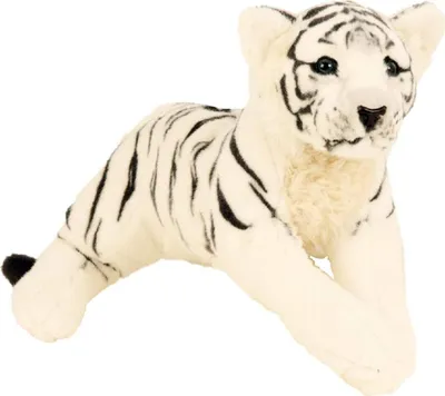 Produktbild von Tiger Weiss XL Plüschtier ca. 60 cm liegend Kuscheltier Softtier
