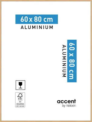 Produktbild von accent by nielsen Aluminium Bilderrahmen Duo, 60x80 cm, Eiche