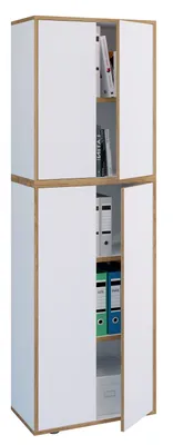 Zdjęcie produktu dla Drewniana szafka biurowa Folder Szafka na pliki Szafka biurowa Salia 5-krotnie Szerokość 60 cm Drzwi toczne