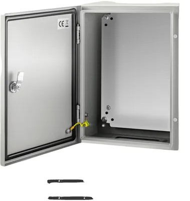 Image de VEVOR Boîtier en acier NEMA, 16 x 12 x 8\'\' Boîtier deen acier NEMA 4X, IP66 étanche à l'eau et à la poussière, boîtier de raccordement électrique pour l'extérieur/intérieur, avec plaque de montage