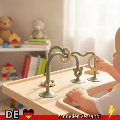Produktbild von 1 Stück Silikon-Tischspielzeug für Kinder mit Perlen Umwickeltes