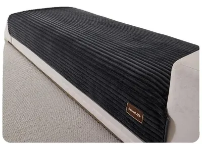 Obrázok produktu pre Poťah na pohovku, celoplošná ochrana, protisklzový dizajn, tmavošedá farba, 90 × 160 cm