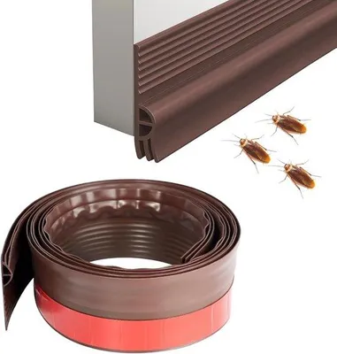 Produktbild von Famanu Türdichtungsstreifen 100 cm - selbstklebend, braun, für Türen und Fenster