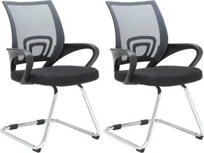 Produktbild von 2er Set Besucherstühle HLO-CP81 grau