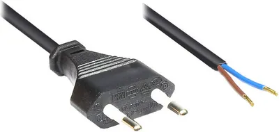Produktbild von Euro-Netzkabel mit abisolierten Enden, schwarz, 1,5m, Good Connections®