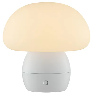 Produktbild von LED Akku-Pilzlampe, 22cm, 230lm, Wireless Charging, dimmbar, weiß