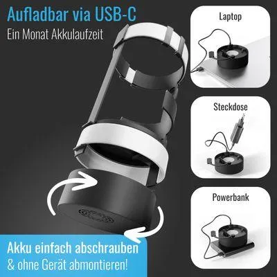 Produktbild von Fahrradalarm B1 – Fahrrad Flaschenhalter mit Alarm – universelle Trinkflaschenhalterung für Fahrrad & eBike – Mit Diebstahlalarm und AirTag Halterung – verstellbarer Getränkehalter mit USB-C Akku – wasserfest / IP55