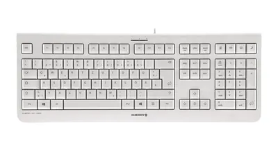 Produktbild von CHERRY KC 1000, Volle Größe (100%), Kabelgebunden, USB, AZERTY, Grau