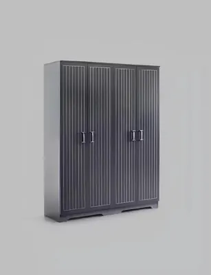 Produktbild von Kleiderschrank Schwarzer Schrank Schränke Schlafzimmer Möbel design