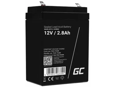 Zdjęcie produktu dla Green Cell AGM42, 2800 mAh, Ołowiany (VRLA), 12 V, Czarny