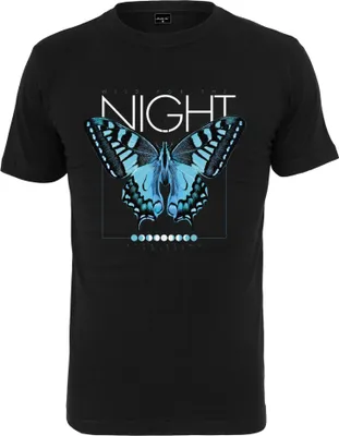 Produktbild von Mister Tee 3 Butterflies Kurzarm-t-shirt Schwarz L Mann Schwarz L