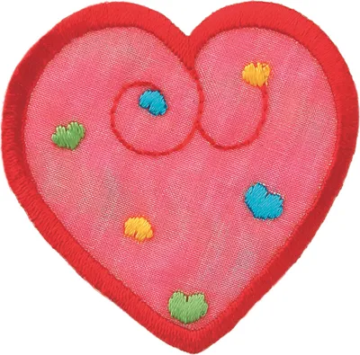Produktbild von Mono Quick 04095 Herz, rot schimmernd, Bügelbild, Patch, ca. 5,0 x 5,0 cm