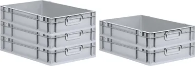 Produktbild von SparSet 5x Eurobox NextGen Economy | Griffe geschlossen |HxBxT 12x40x60cm | 23 Liter | Eurobehälter, Transportbox, Transportbehälter, Stapelbehälter