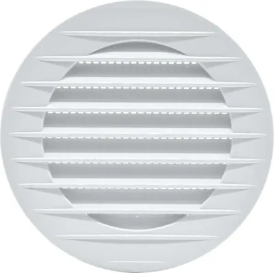 Image de Grille D'aération Ronde Abs Blanc Aération Avec Moustiquaire ø80mm - Edm