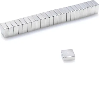 Obrázek produktu pro Neodymové magnety 7 x 7 x 3 mm N38 blokové pouzdro - 1 kus, extrémně silné, magnetické tabule, ledničky, tabule, kutilství